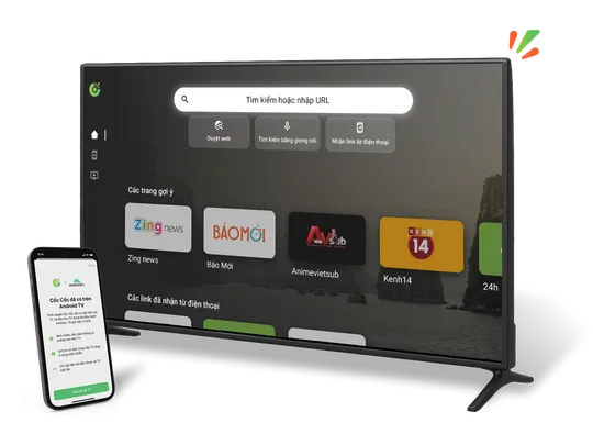 Trình duyệt Cốc Cốc TV